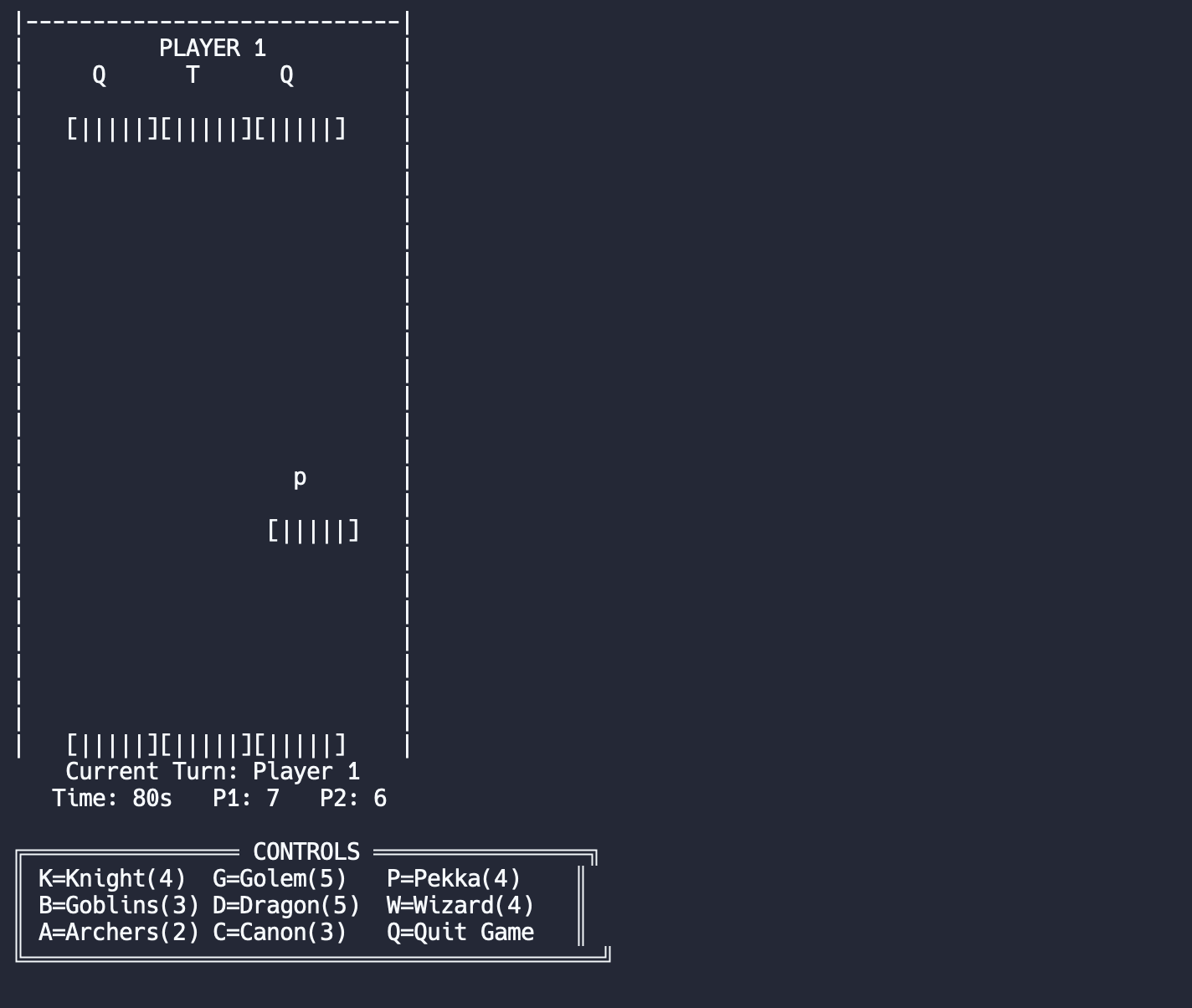 Clash Royale Inspired Terminal App